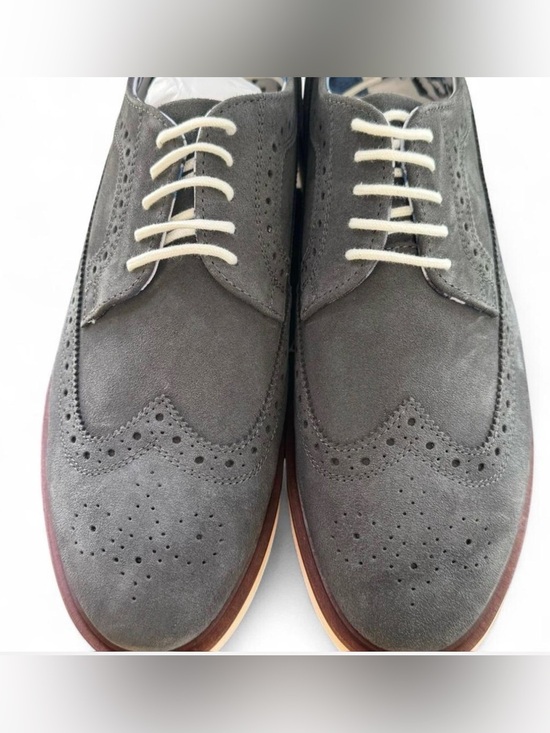 Paisley & Gray Telford Men’s Gray Suede Wingtip Oxford Dress Shoes Size 10.5